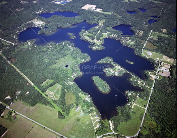 Big Bass Lake in Lake County, Michigan